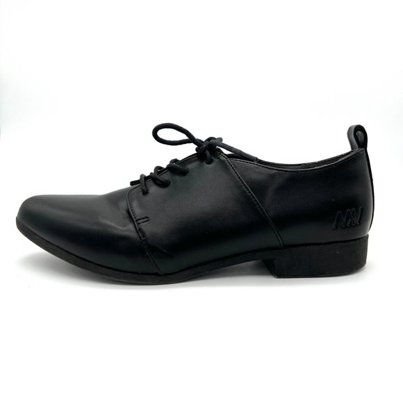 Matt & Nat Pointed Toe Cadillac Lace Up Oxford Loafer Shoe Vegan Faux Leather 6 - Picture 10 of 10